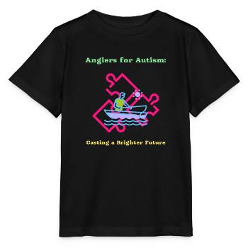 Pêcheurs pour l’autisme : un avenir meilleur - T-shirt bio MINI CREATOR Stanley/Stella Enfant - noir - Devant - Mikhail (115cm)
