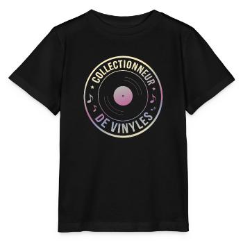 Collectionneur de vinyles - T-shirt bio MINI CREATOR Stanley/Stella Enfant - noir - Devant - Mikhail (115cm)