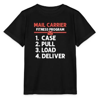 Mail Carrier Fitness Program Mail Postal Worker - Stanley/Stella MINI CREATOR Kids’ T-Shirt - black - Front - Mikhail (115cm)