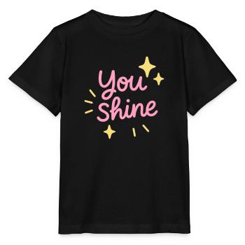 Du strahlst Positives - Stanley/Stella Kinder T-Shirt MINI CREATOR  - Schwarz - Vorne - Mikhail (115cm)