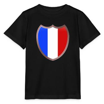 France (coat of arms) - Stanley/Stella MINI CREATOR Kids’ T-Shirt - black - Front - Mikhail (115cm)