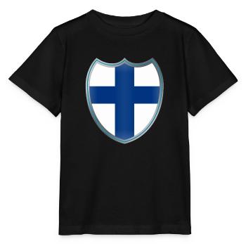 Finland (coat of arms) - Stanley/Stella MINI CREATOR Kids’ T-Shirt - black - Front - Mikhail (115cm)