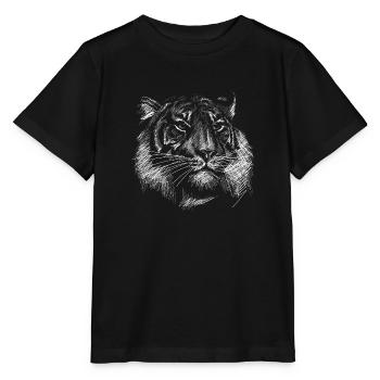 Tête de tigre - T-shirt bio MINI CREATOR Stanley/Stella Enfant - noir - Devant - Mikhail (115cm)