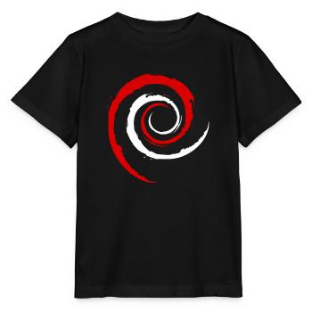 Austrian Debian Swirl - Stanley/Stella Kinder T-Shirt MINI CREATOR  - Schwarz - Vorne - Mikhail (115cm)