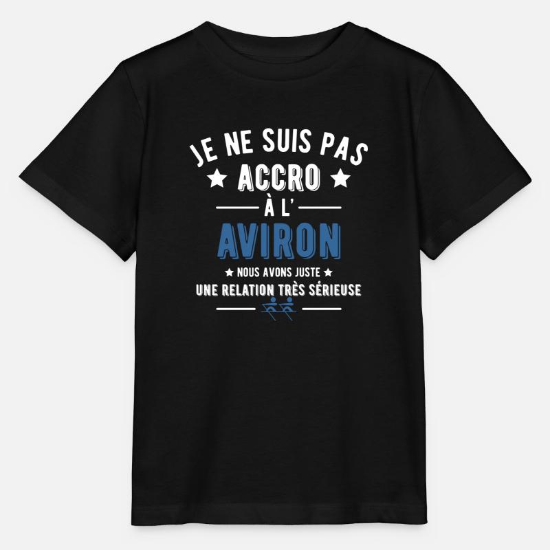 Accro à l'aviron - T-shirt bio MINI CREATOR Stanley/Stella Enfant - noir