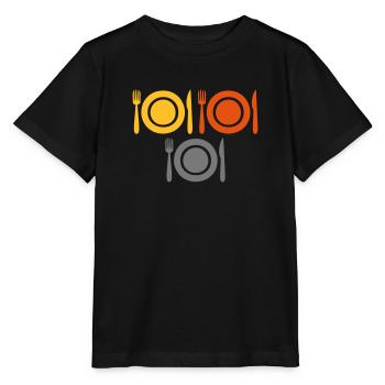 The cutlery - Stanley/Stella MINI CREATOR Kids’ T-Shirt - black - Front - Mikhail (115cm)