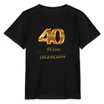 40. Geburtstag - Stanley/Stella Kinder T-Shirt MINI CREATOR  - Schwarz - Vorne - Mikhail (115cm)
