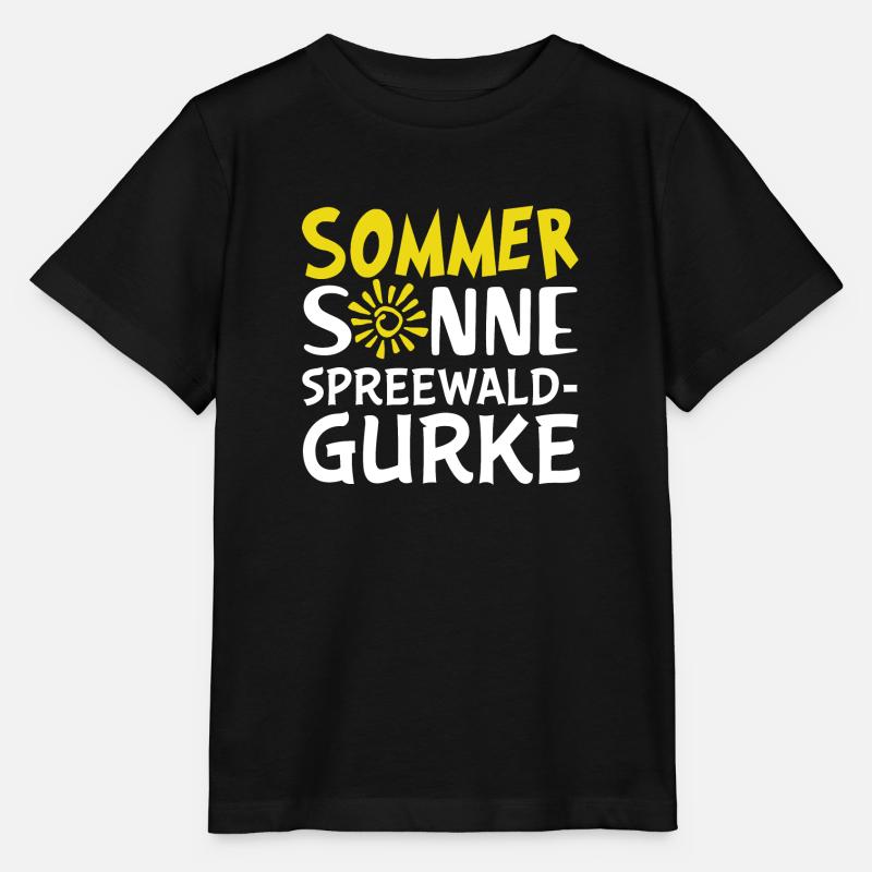 Soleil d'été Concombre Spreewald - T-shirt bio MINI CREATOR Stanley/Stella Enfant - noir