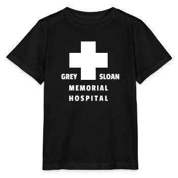 Gray Sloan Memorial Hospital Hospital Series - Stanley/Stella MINI CREATOR Kids’ T-Shirt - black - Front - Mikhail (115cm)