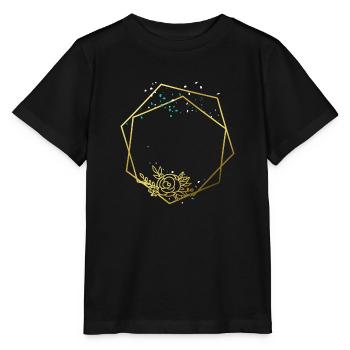 Cadre Or Rose Hexagone Abstrait Hexagone - T-shirt bio MINI CREATOR Stanley/Stella Enfant - noir - Devant - Mikhail (115cm)