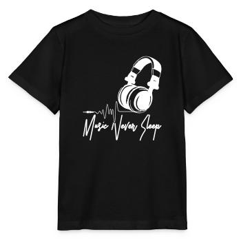 Music Never Sleep - Stanley/Stella Kinder T-Shirt MINI CREATOR  - Schwarz - Vorne - Mikhail (115cm)