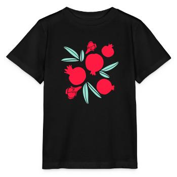 Granatäpfel Früchte - Stanley/Stella Kinder T-Shirt MINI CREATOR  - Schwarz - Vorne - Mikhail (115cm)