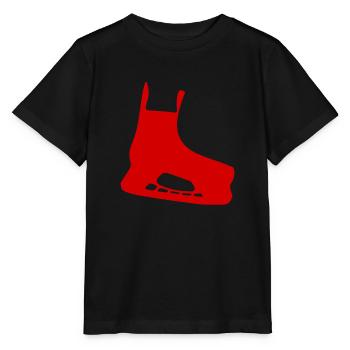 Schlittschuh rot - Stanley/Stella Kinder T-Shirt MINI CREATOR  - Schwarz - Vorne - Mikhail (115cm)