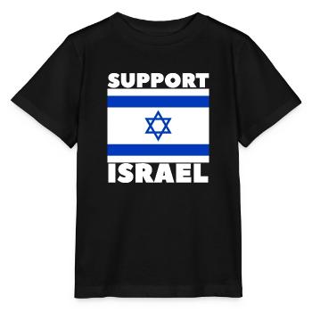 Support Israel - Stanley/Stella Kinder T-Shirt MINI CREATOR  - Schwarz - Vorne - Mikhail (115cm)