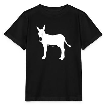 Donkey Esel - Stanley/Stella Kinder T-Shirt MINI CREATOR  - Schwarz - Vorne - Mikhail (115cm)