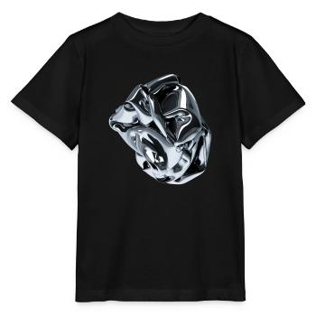 3D futuriste - T-shirt bio MINI CREATOR Stanley/Stella Enfant - noir - Devant - Mikhail (115cm)