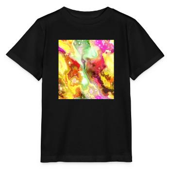 Aquarelles - T-shirt bio MINI CREATOR Stanley/Stella Enfant - noir - Devant - Mikhail (115cm)