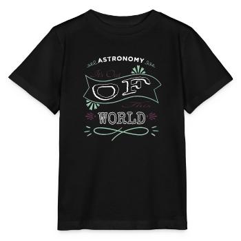 believe weightless night sky spaceship birthday - Stanley/Stella Kinder T-Shirt MINI CREATOR  - Schwarz - Vorne - Mikhail (115cm)