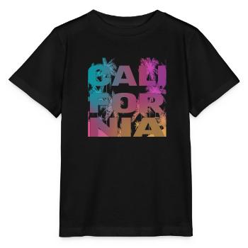 California Colorfull Palmen Shirt - Stanley/Stella Kinder T-Shirt MINI CREATOR  - Schwarz - Vorne - Mikhail (115cm)