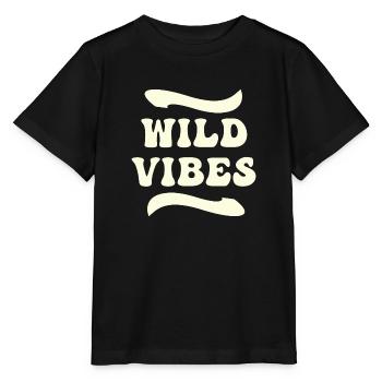Wild Vibe - Text - Stanley/Stella MINI CREATOR Kids’ T-Shirt - black - Front - Mikhail (115cm)