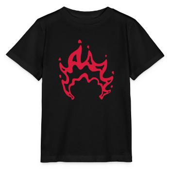 Campfire flames cool design - Stanley/Stella MINI CREATOR Kids’ T-Shirt - black - Front - Mikhail (115cm)