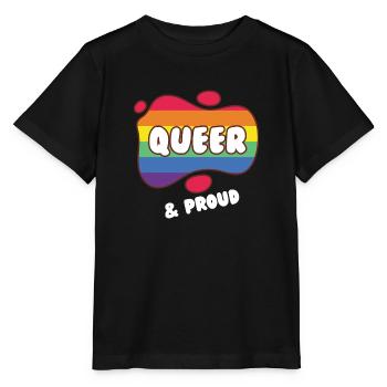 Queer et fier - T-shirt bio MINI CREATOR Stanley/Stella Enfant - noir - Devant - Mikhail (115cm)