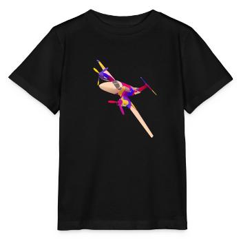 Petits avions commerciaux - T-shirt bio MINI CREATOR Stanley/Stella Enfant - noir - Devant - Mikhail (115cm)