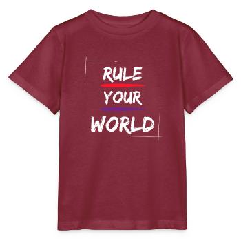 Rule your World - Stanley/Stella Kinder T-Shirt MINI CREATOR  - Burgunderrot - Vorne - Kain (125cm)