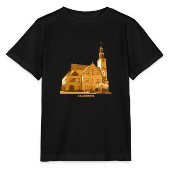 Salzwedel Town Hall Altmark Saxony-Anhalt - Stanley/Stella MINI CREATOR Kids’ T-Shirt - black - Front - Mikhail (115cm)