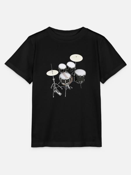 Schlagzeug, Drumset, Drumkit, Drums - Stanley/Stella Kinder T-Shirt MINI CREATOR - Schwarz