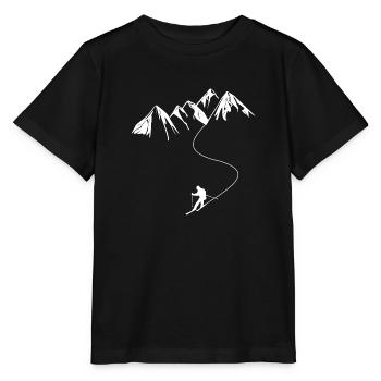 Skiers Skiing Winter sports - Stanley/Stella MINI CREATOR Kids’ T-Shirt - black - Front - Mikhail (115cm)