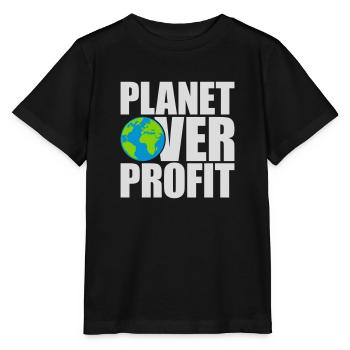 Planète sur le devis de profit - T-shirt bio MINI CREATOR Stanley/Stella Enfant - noir - Devant - Mikhail (115cm)