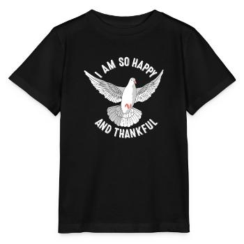 I am so happy and thankful - Stanley/Stella Kinder T-Shirt MINI CREATOR  - Schwarz - Vorne - Mikhail (115cm)