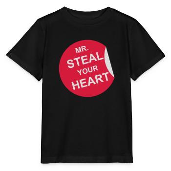 Mr steal your heart - Stanley/Stella MINI CREATOR Kids’ T-Shirt - black - Front - Mikhail (115cm)