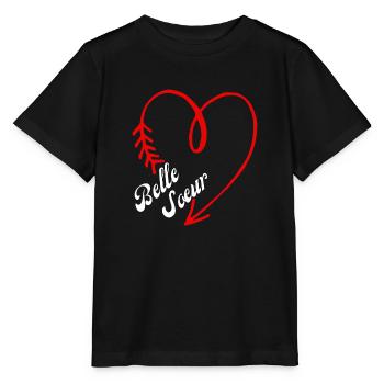 belle sœur cœur - T-shirt bio MINI CREATOR Stanley/Stella Enfant - noir - Devant - Mikhail (115cm)
