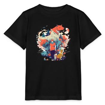 A surreal world - Stanley/Stella MINI CREATOR Kids’ T-Shirt - black - Front - Mikhail (115cm)