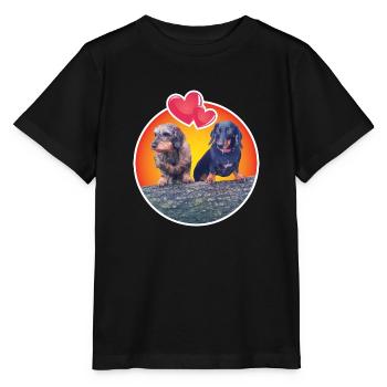 Teckels adorables - T-shirt bio MINI CREATOR Stanley/Stella Enfant - noir - Devant - Mikhail (115cm)