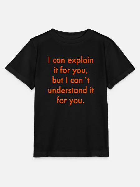 i can explain - Stanley/Stella Kinder T-Shirt MINI CREATOR  - Schwarz
