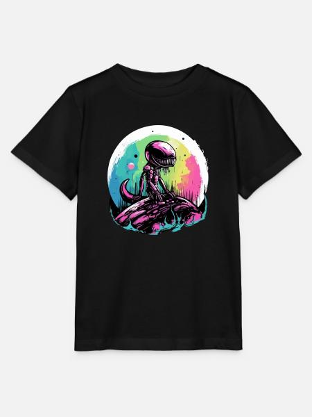Ali der Außerirdische - Stanley/Stella Kinder T-Shirt MINI CREATOR  - Schwarz