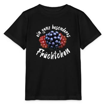 Brombeere Brombeeren Beeren Früchte - Stanley/Stella Kinder T-Shirt MINI CREATOR  - Schwarz - Vorne - Mikhail (115cm)