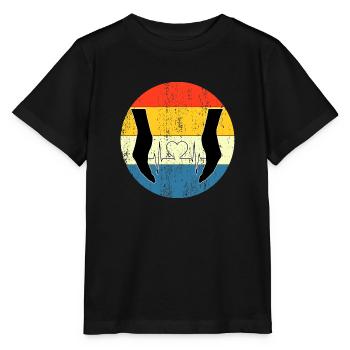 Vintage Krankenschwester Retro Sonnenuntergang - Stanley/Stella Kinder T-Shirt MINI CREATOR  - Schwarz - Vorne - Mikhail (115cm)