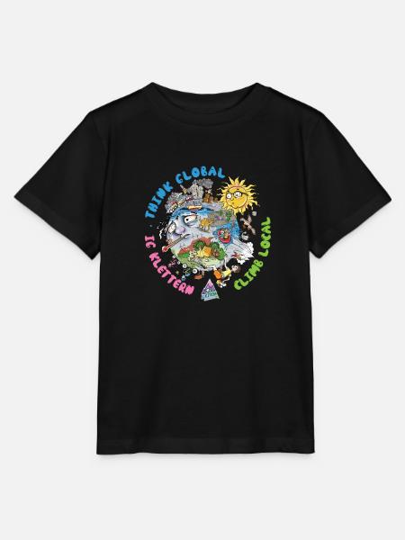 Think Global Climb Local Heller Hintergrund - Stanley/Stella Kinder T-Shirt MINI CREATOR  - Schwarz