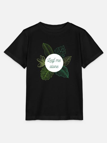 Leaf me alone - Stanley/Stella Kinder T-Shirt MINI CREATOR - Schwarz