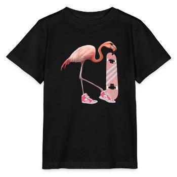 Flamingo und Pink Schuhe, Turnschuhe und Skateboard - Stanley/Stella Kinder T-Shirt MINI CREATOR  - Schwarz - Vorne - Mikhail (115cm)