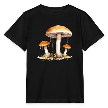 pilze - Stanley/Stella Kinder T-Shirt MINI CREATOR  - Schwarz - Vorne - Mikhail (115cm)
