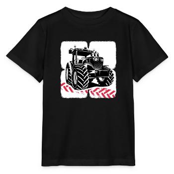Traktor Traktorfahrer Traktorreifen - Stanley/Stella Kinder T-Shirt MINI CREATOR  - Schwarz - Vorne - Mikhail (115cm)