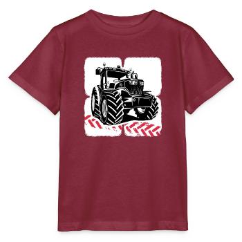 Traktor Traktorfahrer Traktorreifen - Stanley/Stella Kinder T-Shirt MINI CREATOR  - Burgunderrot - Vorne - Kain (125cm)