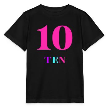 Zehn-10-jähriges Jubiläum - Stanley/Stella Kinder T-Shirt MINI CREATOR  - Schwarz - Vorne - Mikhail (115cm)