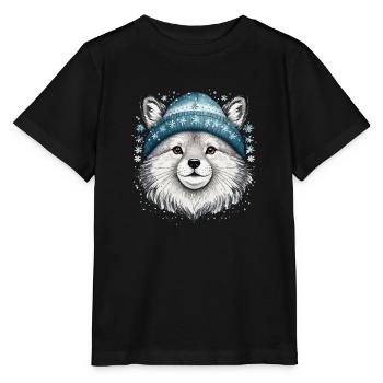 Ein Haustier in einem winterlichen Klima. - Stanley/Stella Kinder T-Shirt MINI CREATOR  - Schwarz - Vorne - Mikhail (115cm)