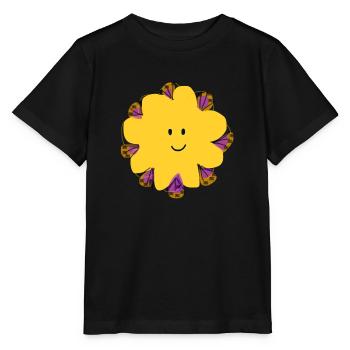 Flow the flower - Stanley/Stella MINI CREATOR Kids’ T-Shirt - black - Front - Mikhail (115cm)